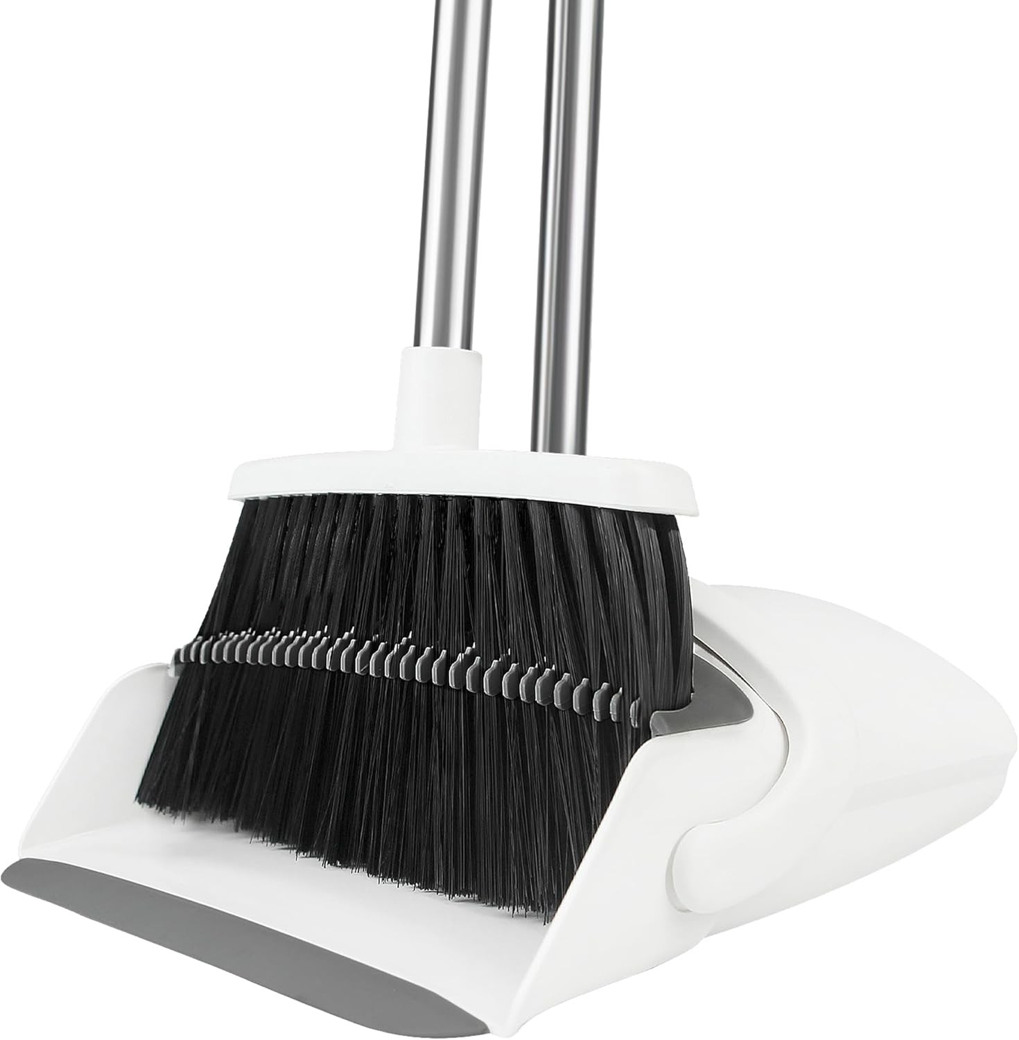 Broom and Dustpan Set for Home, 52-in Long Adjustable Handle Angle