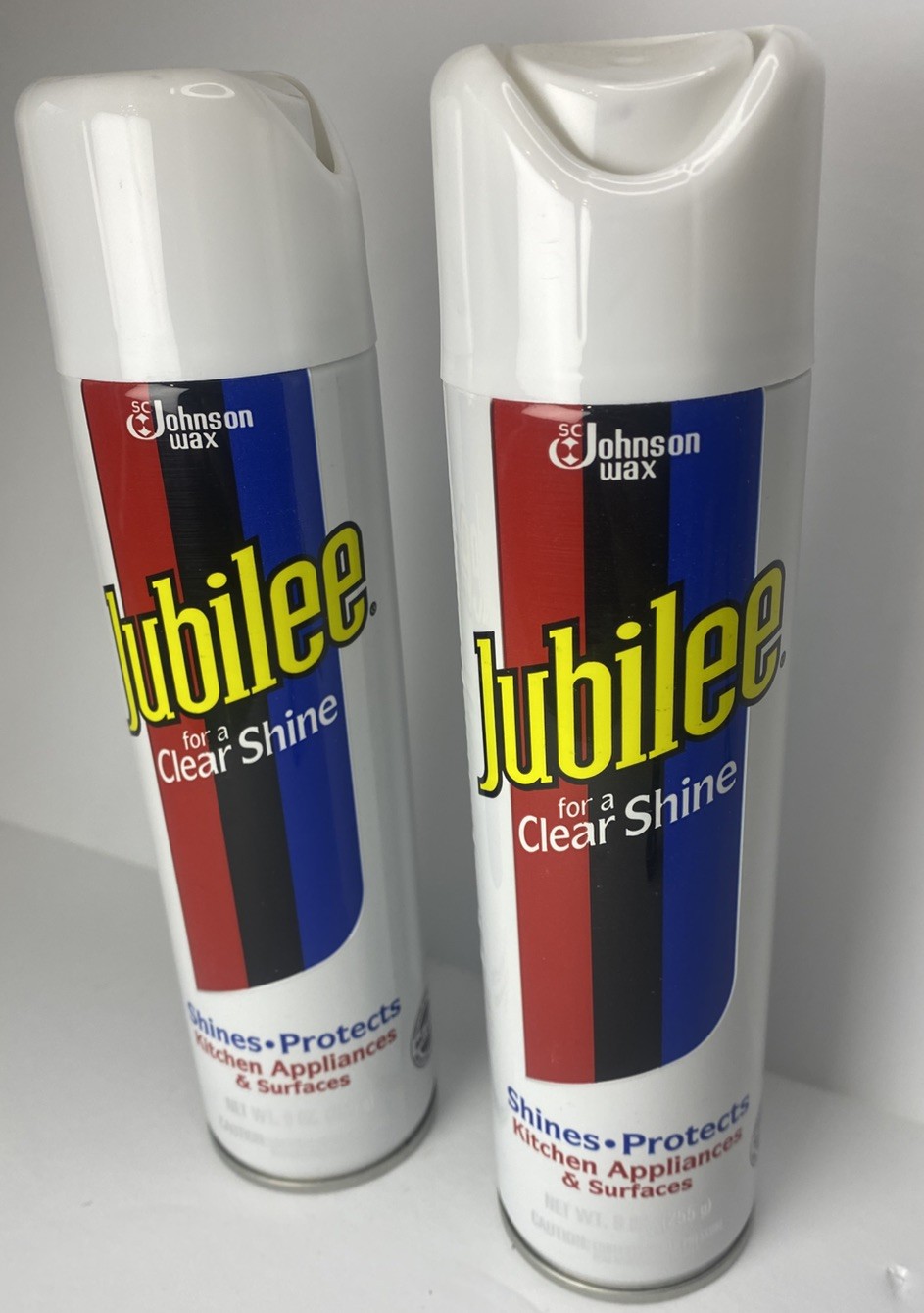 VTG Jubilee Clear Shine Johnson Wax Kitchen Appliance Polish Surface Set of 2