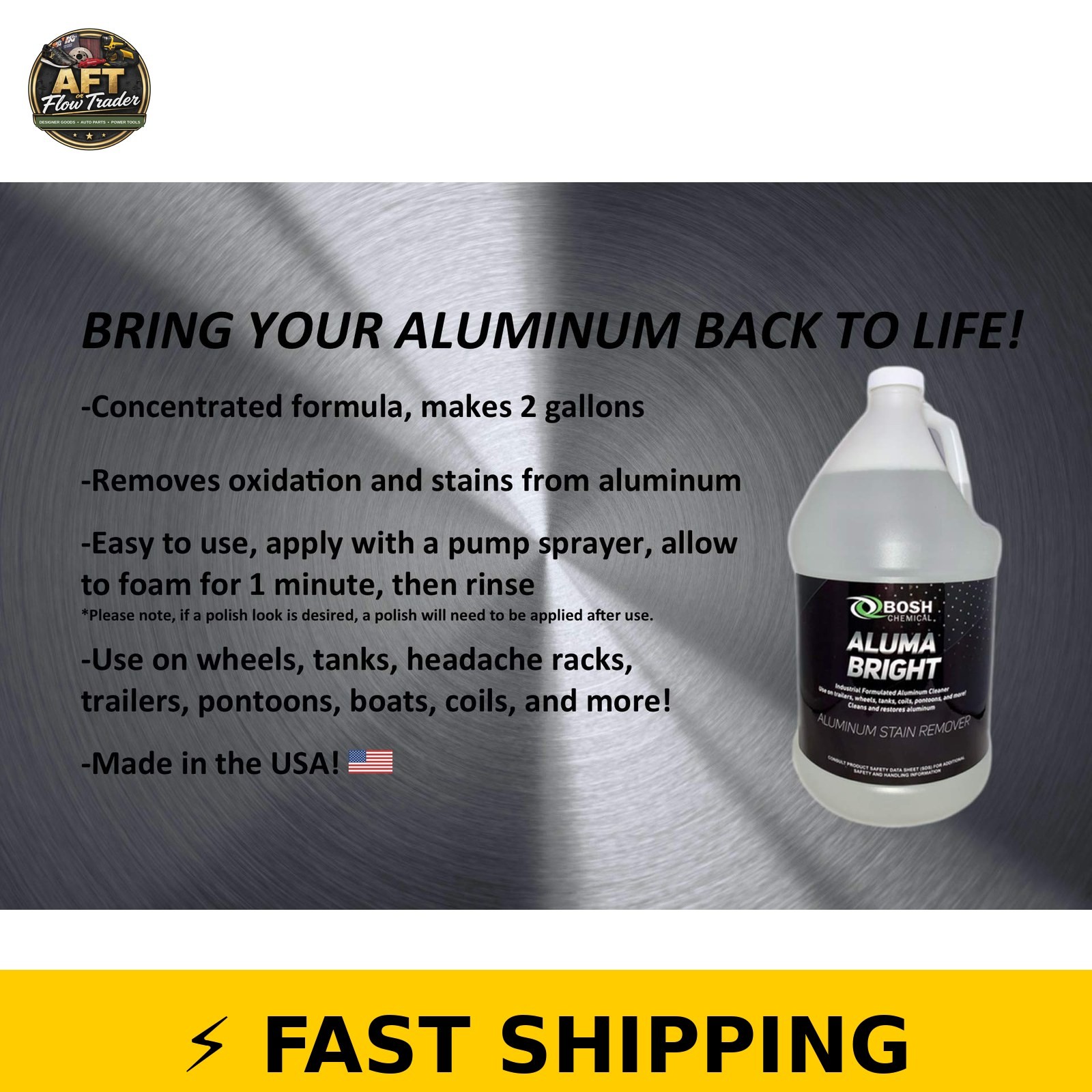 BOSH CHEMICAL Aluma Bright Aluminum Cleaner 1 Gallon Concentrate
