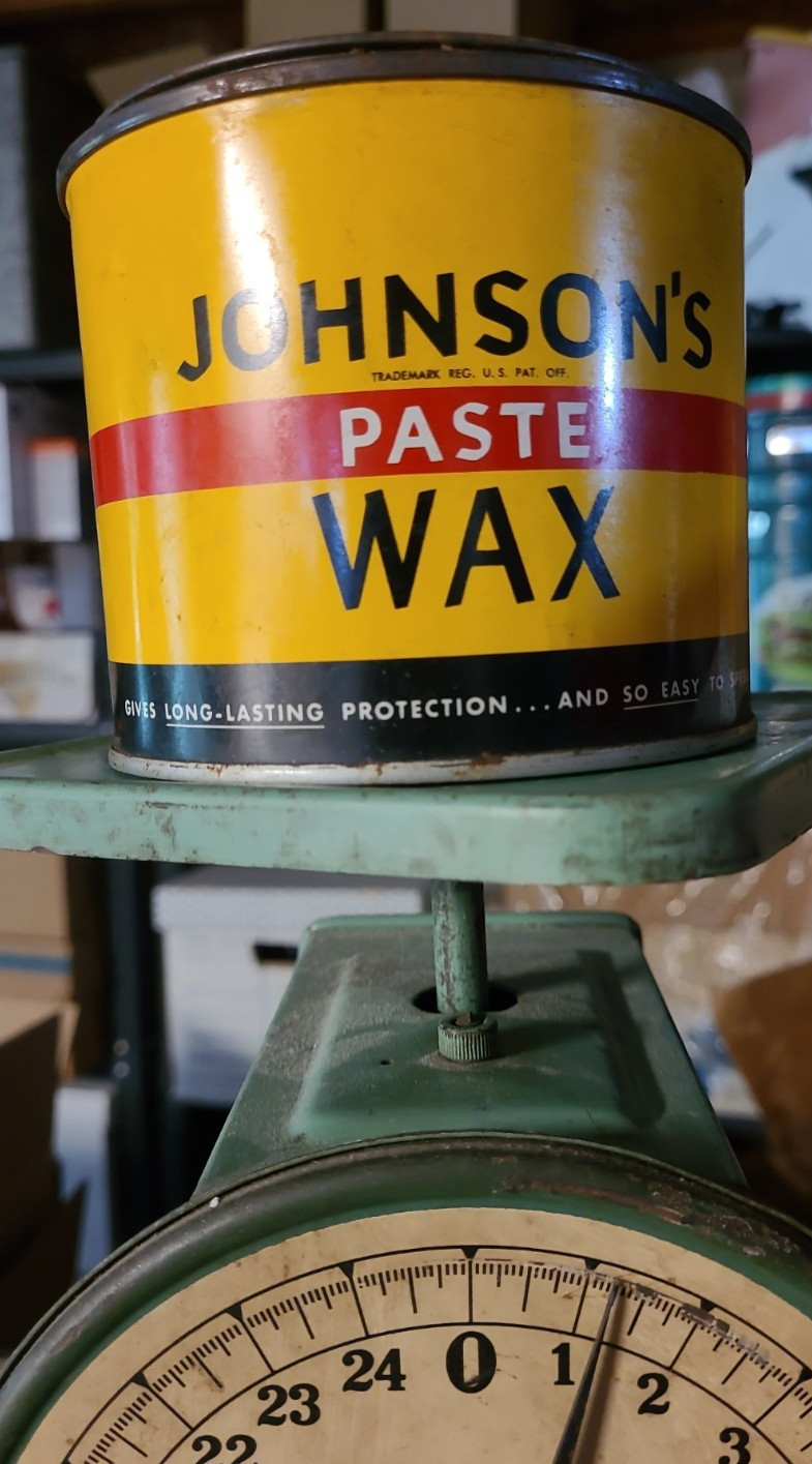 SC Johnson Paste Wax Original Discontinued Formula 1lb Can 90%+ Full, 19+oz