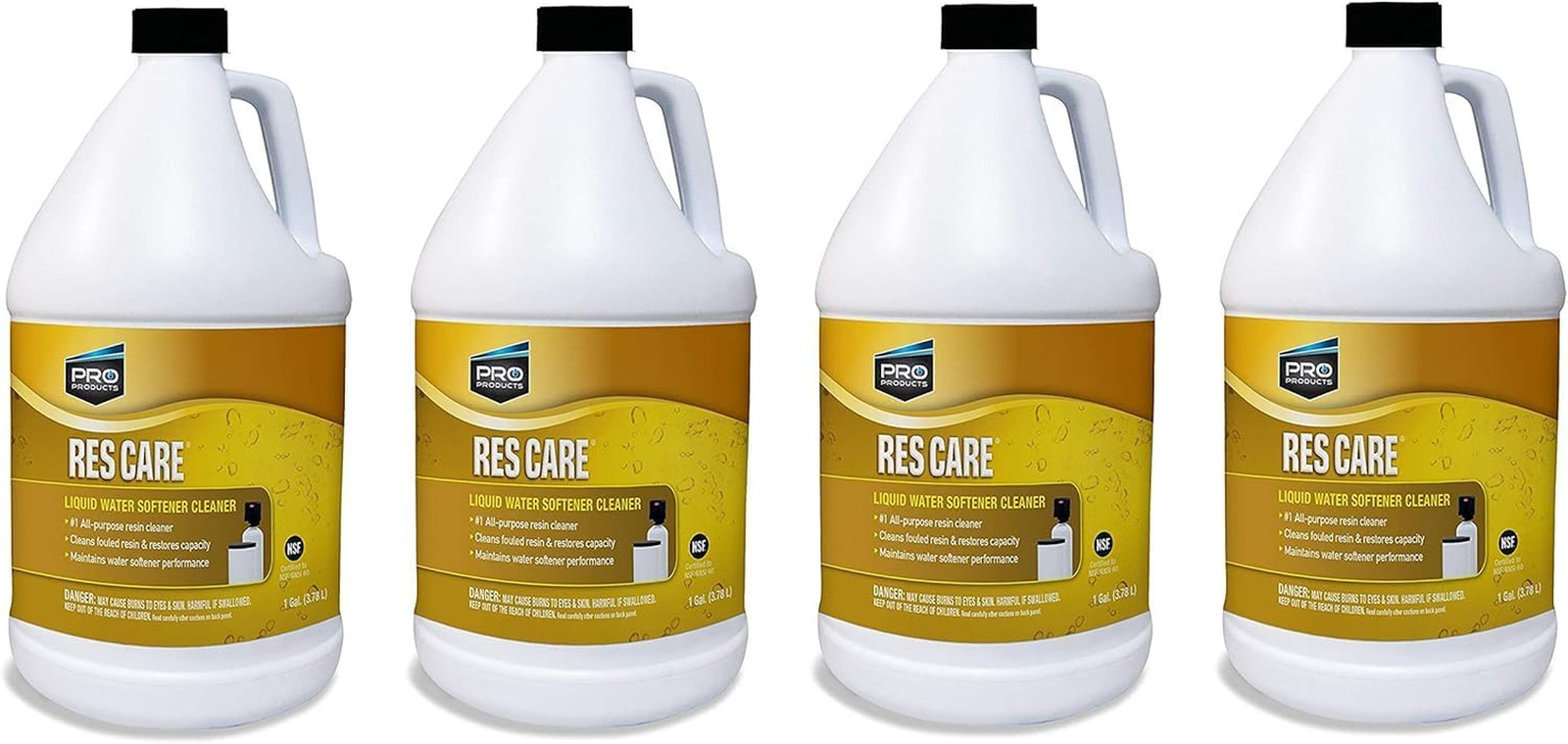 Rescare RK02B All-Purpose Water Softener Cleaner Liquid Refill, 1 Gallon, Pack o