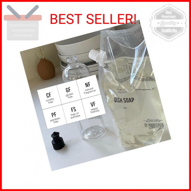 Public Goods Natural Dish Soap | Kitchen Soap | Plant-Based & Vegan Friendly | C