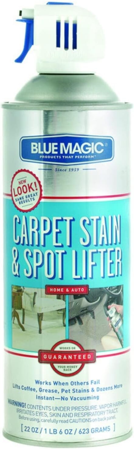 Blue Magic # 900 22 ounce Aerosol Carpet Stain & Spot Lifter Spray – Quantity 6