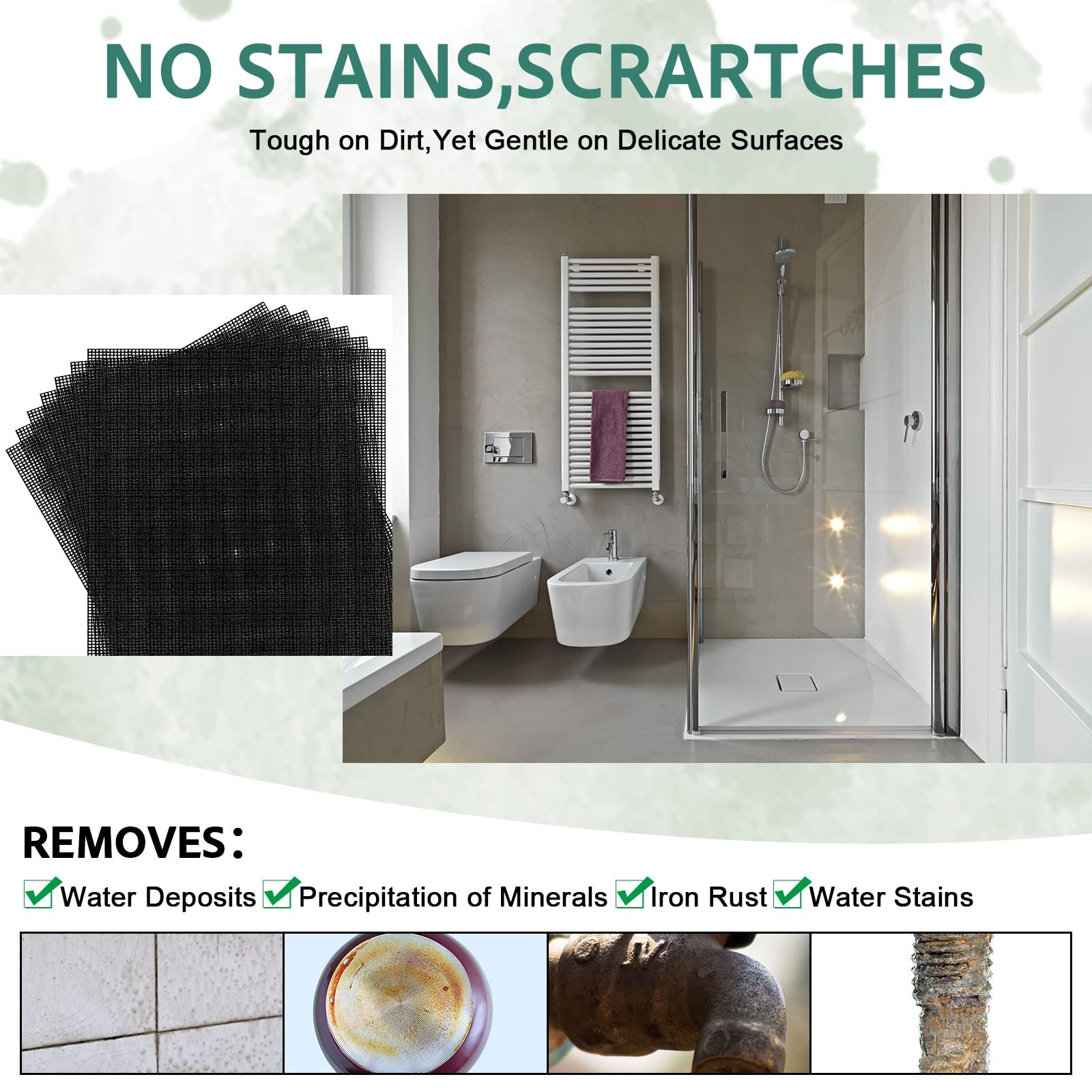 Flexible Scrubbing Screen For Household Cleaning Toilet Ring Remover 5.5 X 4 Inc