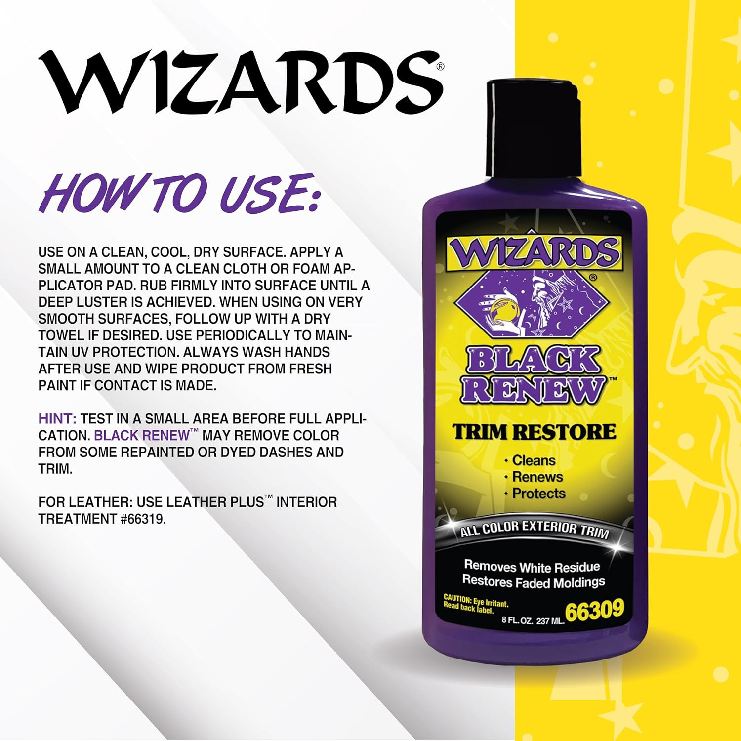 Black Renew Trim Restorer Treatment – Removes White Residue and Restores Faded M