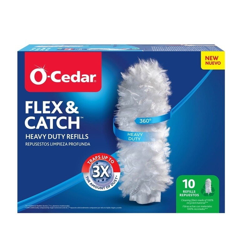 Heavy Duty Dusting Refills 10 Count Flex Catch Duster 3x More Dust Capture New