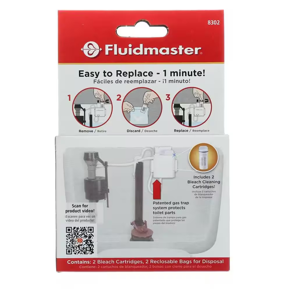 Flush N Sparkle Bleach Toilet Cleaning Refills (2-Pack), Fluidmaster 8302P8