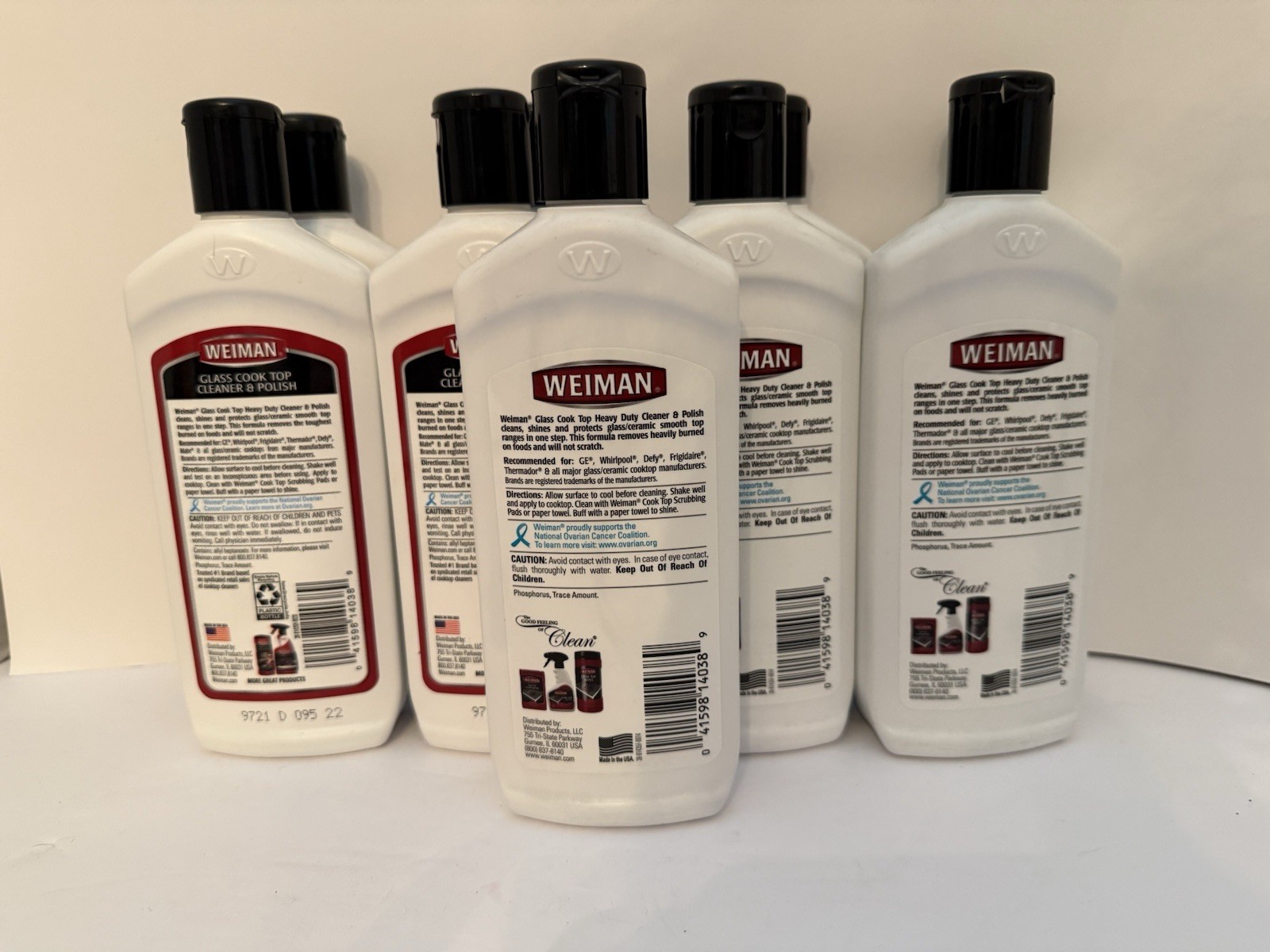 9 New WEIMAN 20oz. Squeeze Bottle Glass Cook Top Cleaner and Polish Heavy Duty