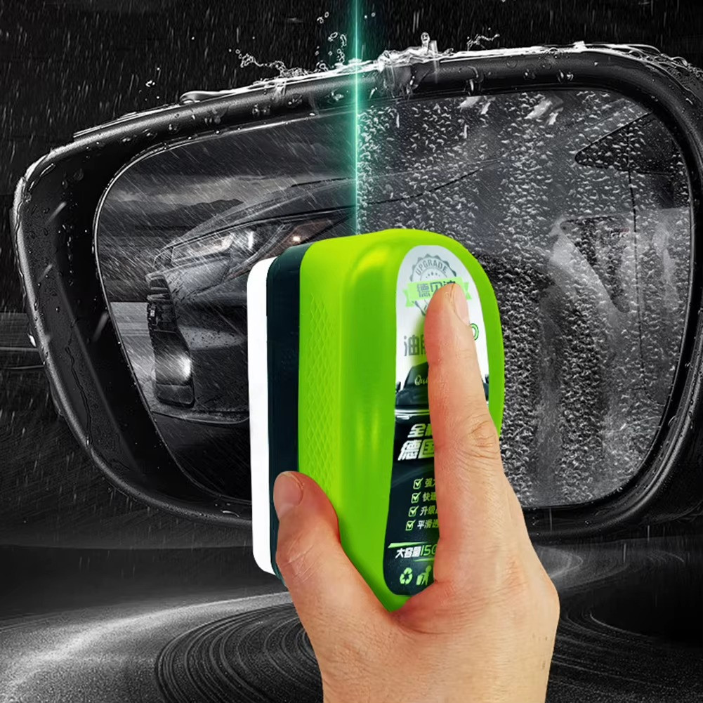 2025 New Automotive Oil Film Cleaning Brush, Clear Vision Glass Cleaner,