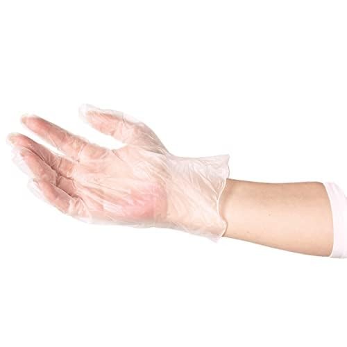 ForPro Disposable Vinyl Gloves, Clear, Industrial Medium (Pack of 100), Clear