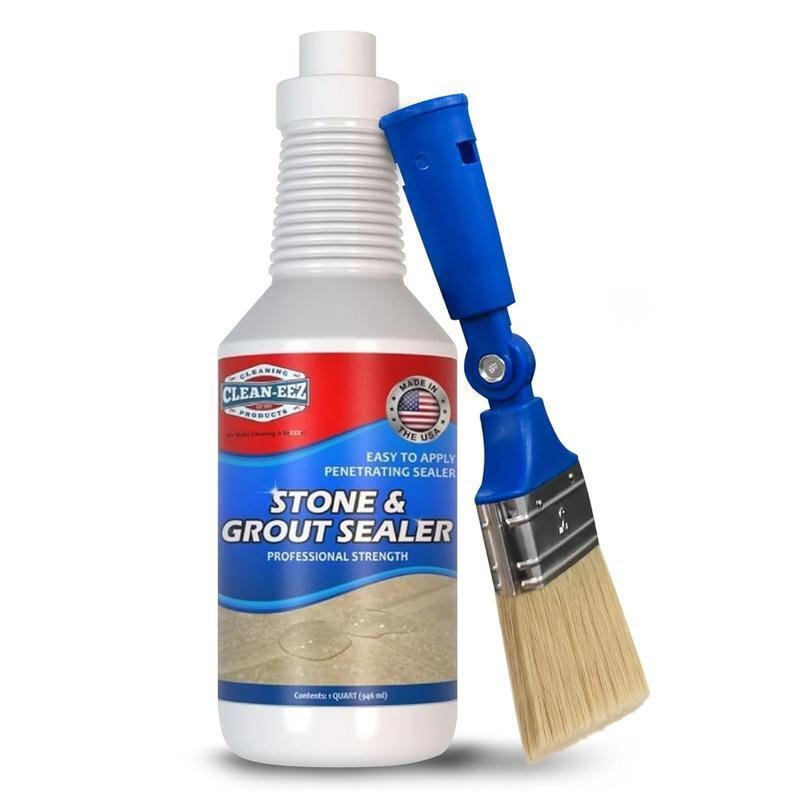 Grout Sealer Brush Combo Heavy Duty Protection Tile Shower Kitchen Bathroom 32oz
