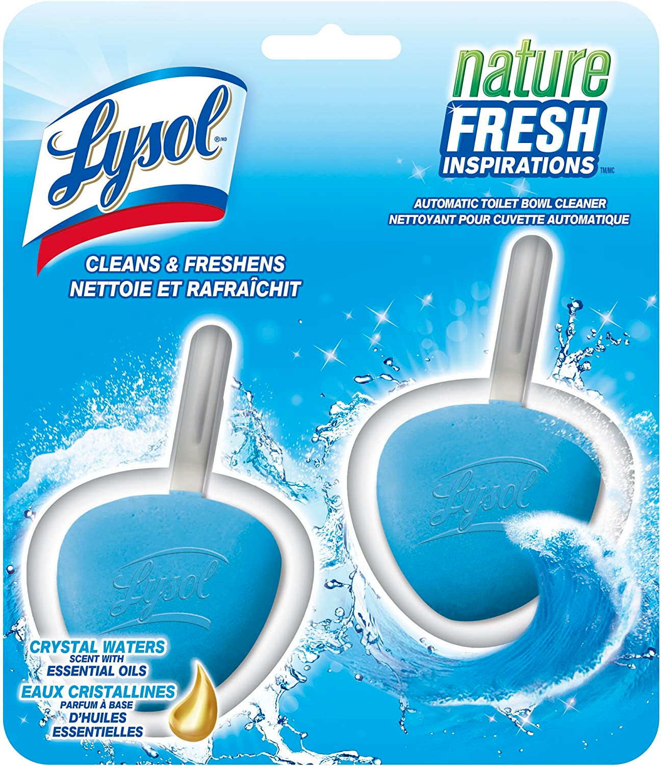 Bowl Toilet Cleaner Cleans and Freshens Toilet Bowl Ocean Fresh Scent 2 Count
