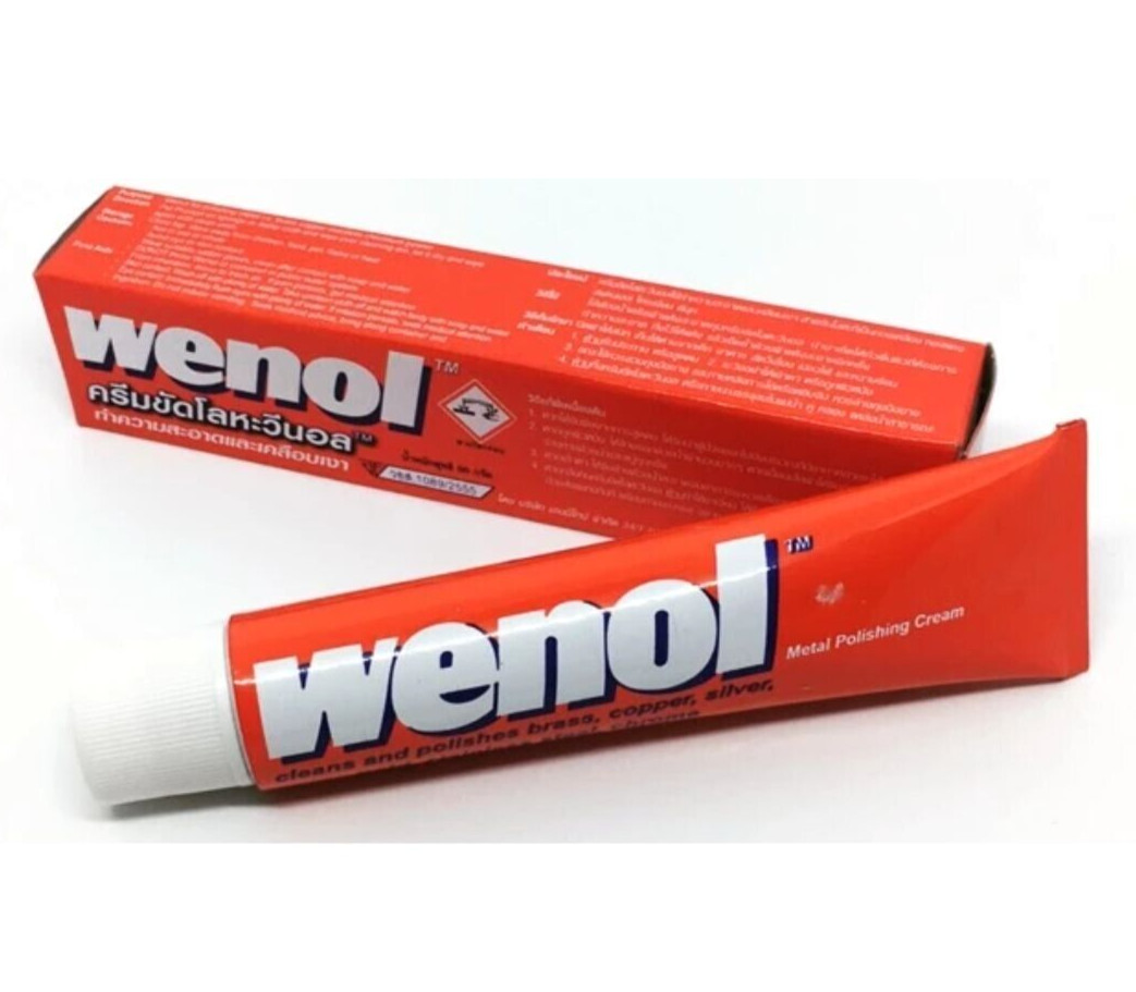 WENOL Metal Polishing Cream Brass Stainless Steel Aluminum Silver Gold 100 gx2
