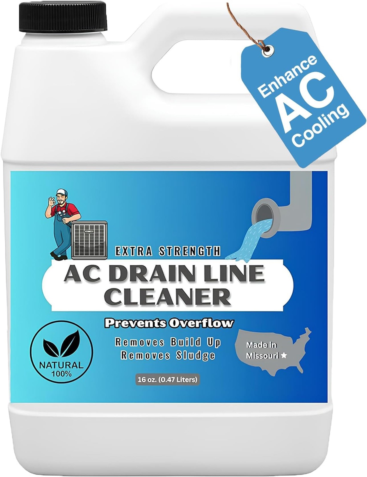 AC Drain Line Cleaner – Extra Strength | Clears Clogs & Buildup in HVAC A/C &…