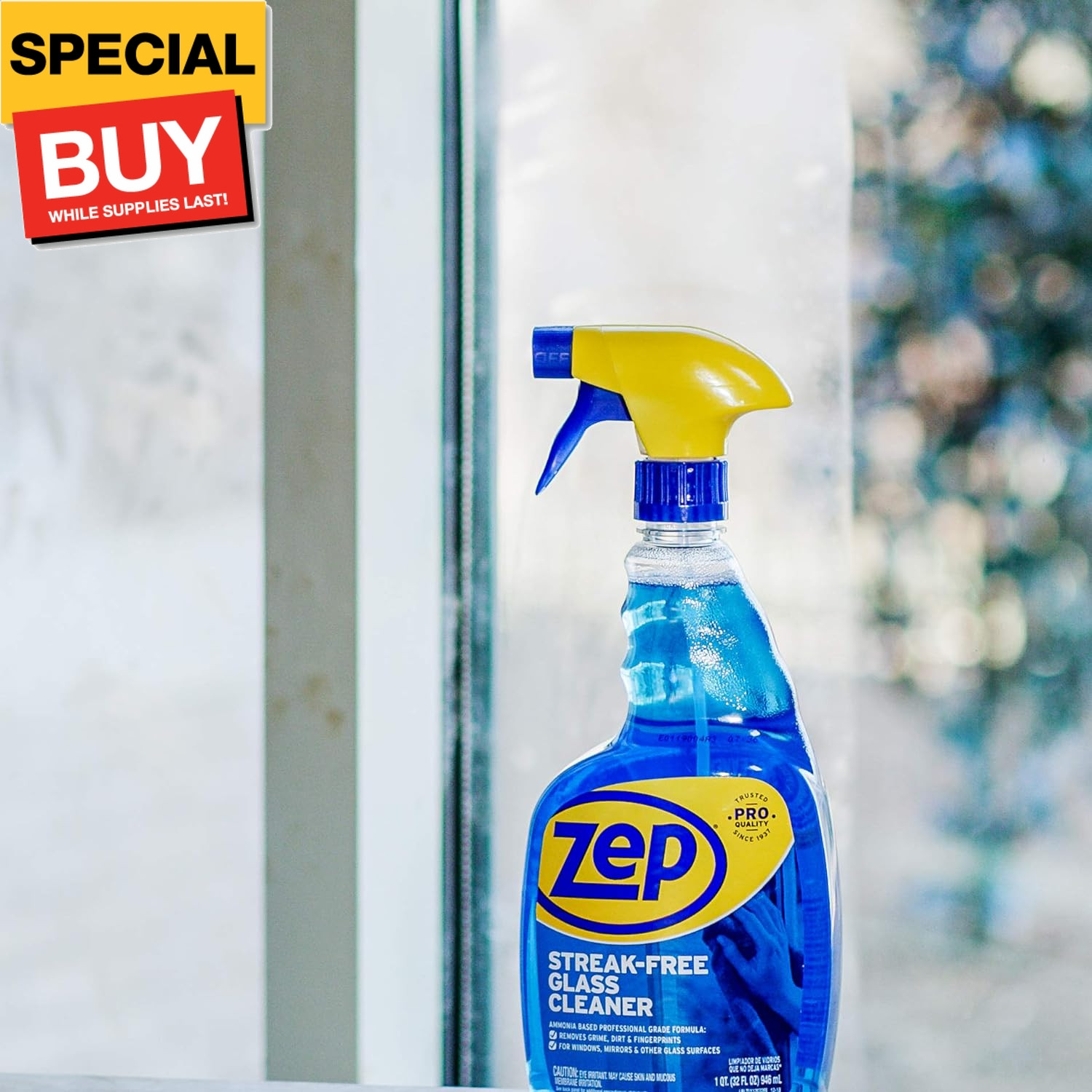 Streak-Free Glass Cleaner 32 oz ZU112032 , Blue