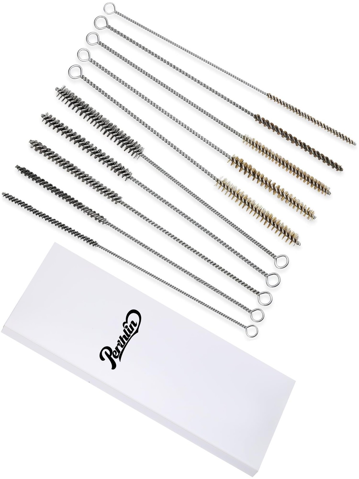 10 Pieces Wire Tube Brushes Bulk for Cleaning Pipe Tube Brass Stainless Steel…
