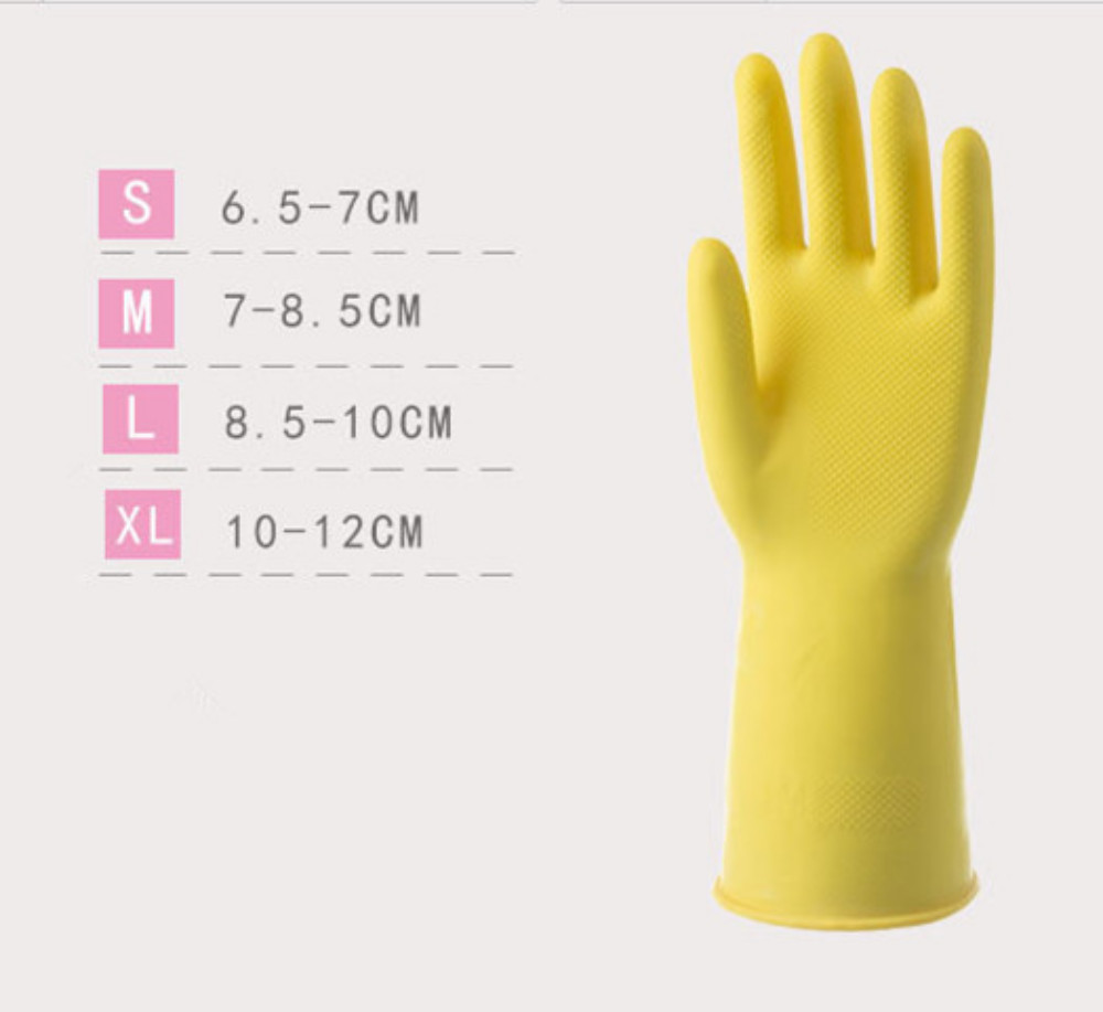 2 Pairs Rubber Gloves Large Long Sleeve Household Washing Up Kitchen Cleaning