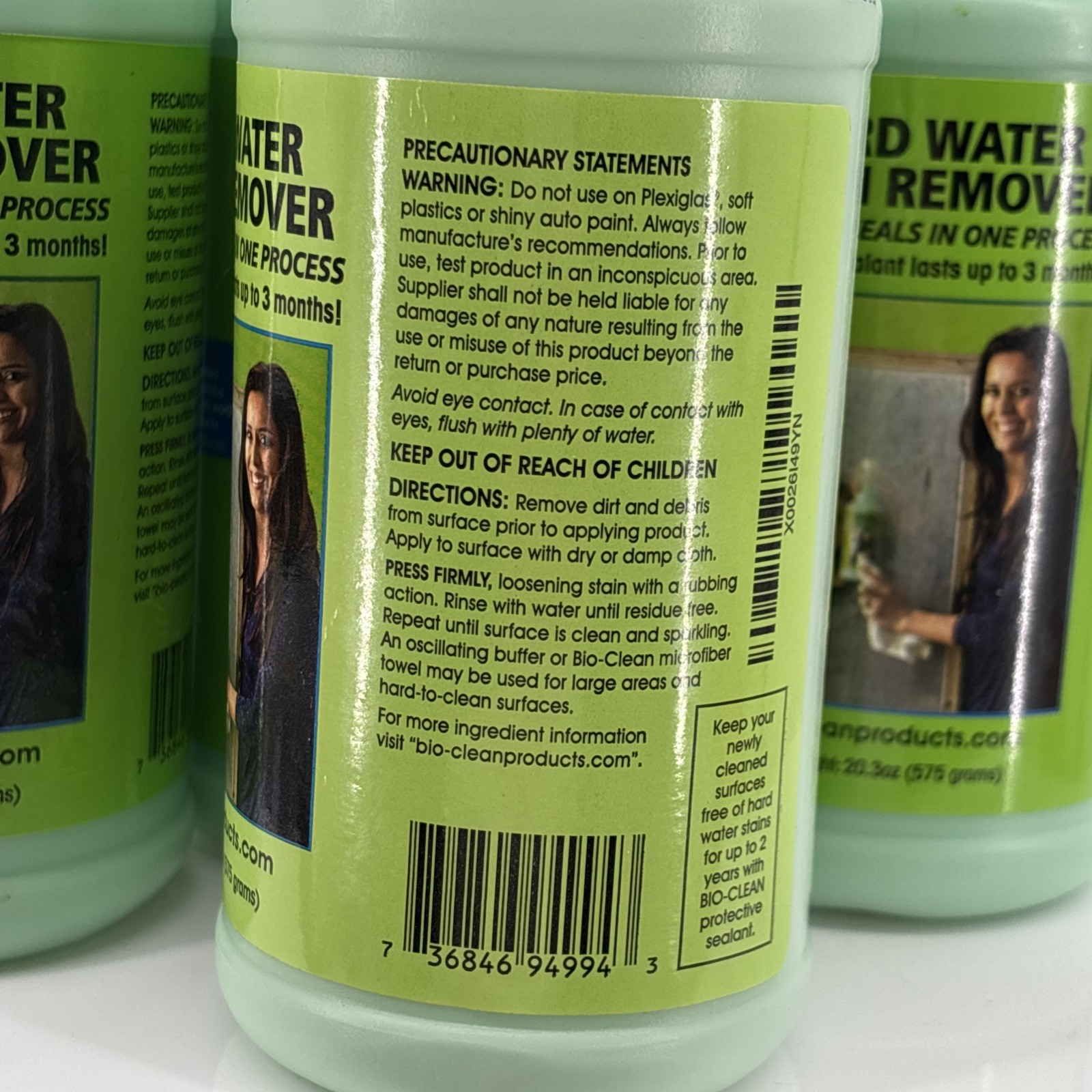 4 Bioclean Hard Water Stain Remover Cleans & Seals 20.3 oz Bottles (Lot Of 4)