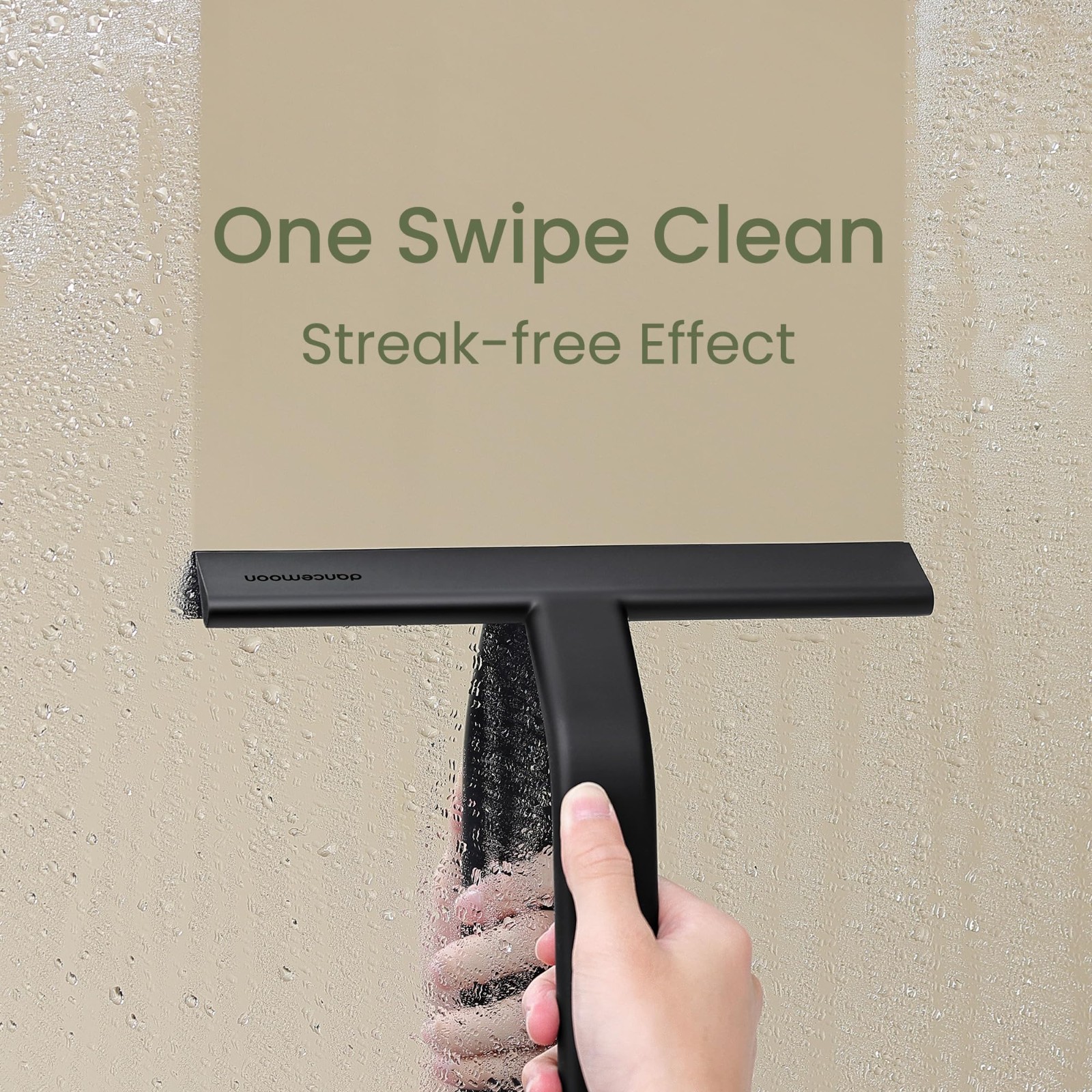 10-Inch Silicone Shower Squeegee with Hook – Streak-Free Cleaner for Glass, Tile