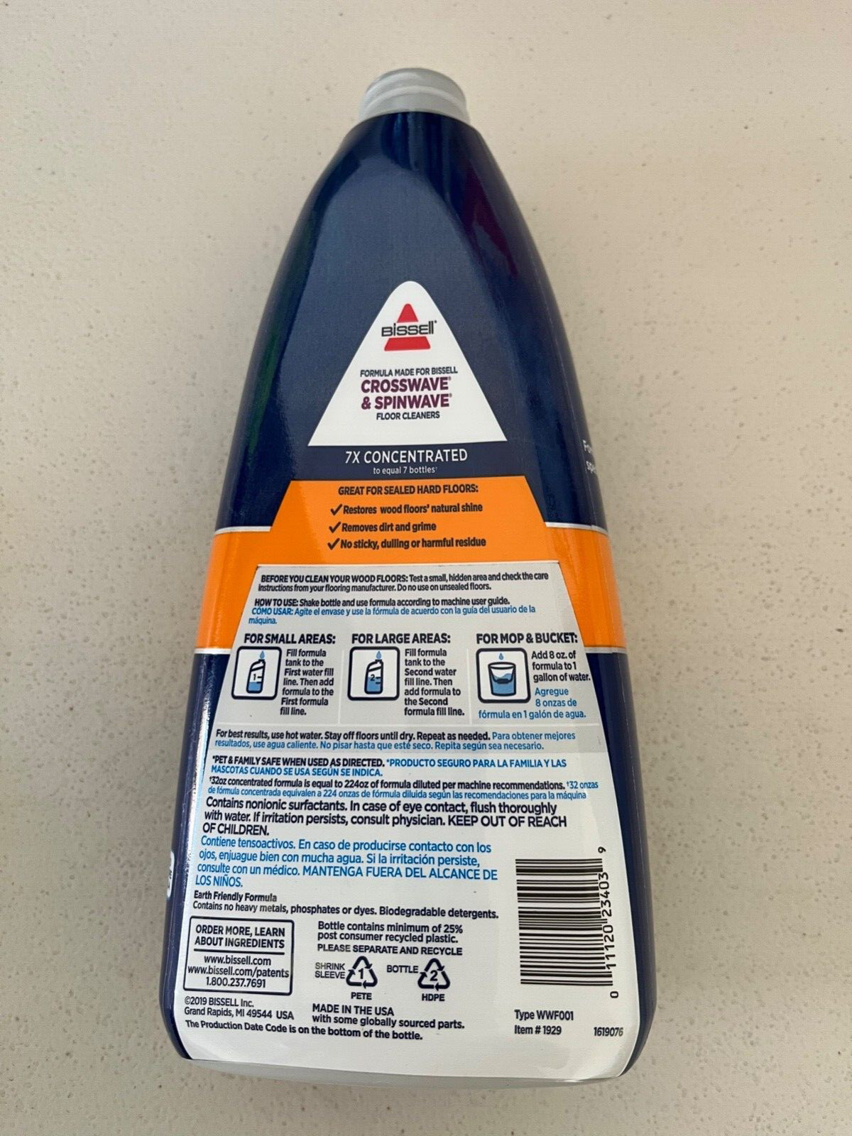 BISSELL Wood Floor Formula for CrossWave & SpinWave – 32oz bottle BRAND NEW