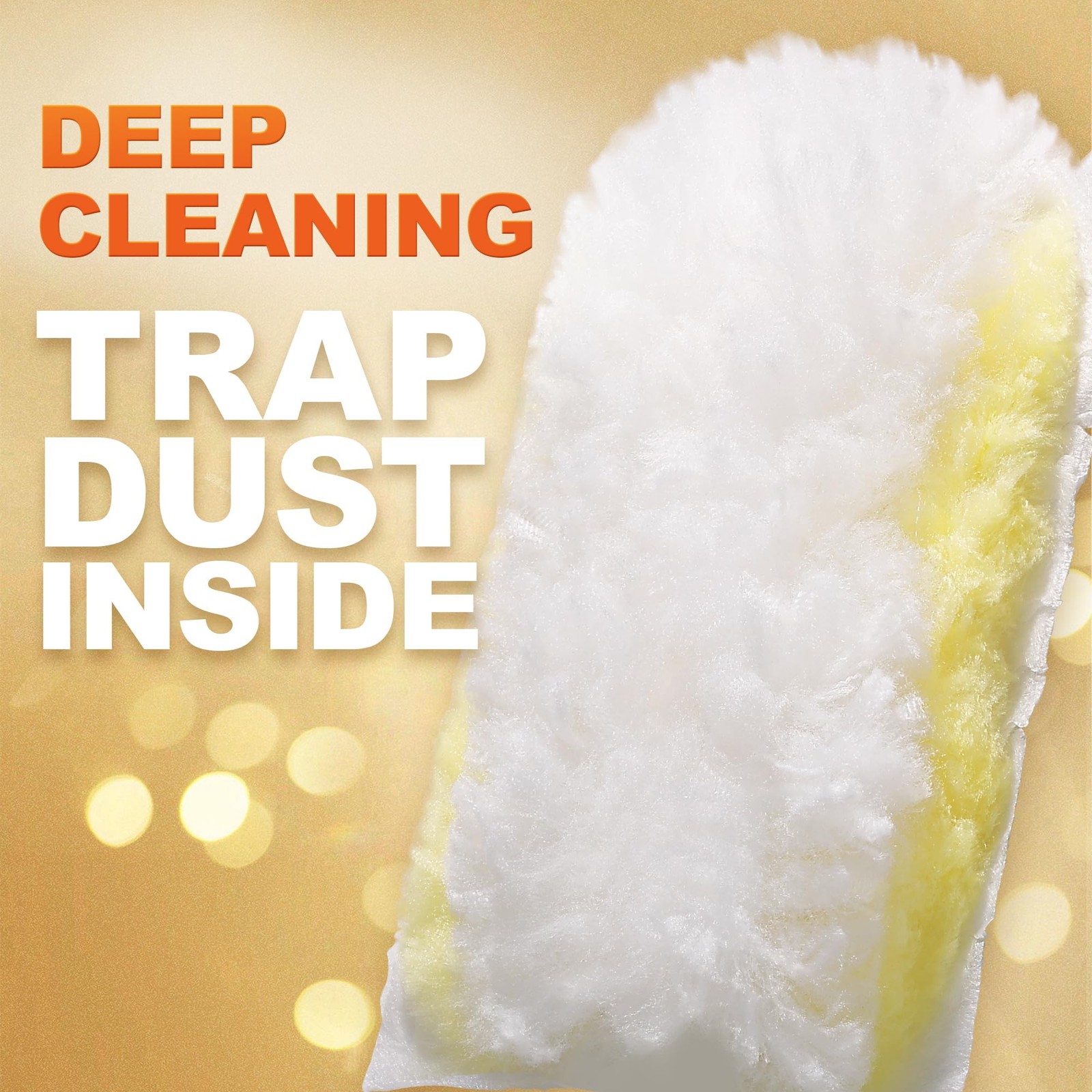 Disposable Electrostatic Duster for Cleaning with 2 Handles & 24 Yellow Heavy