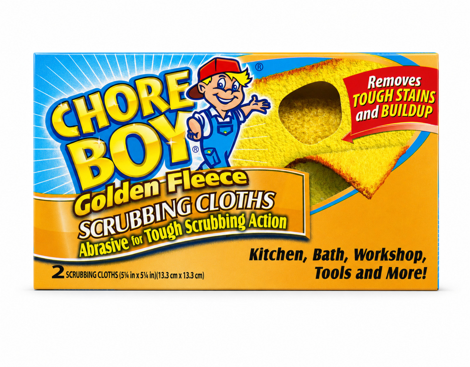 Chore Boy Golden Fleece Scrubbing Cloths, 2 Count