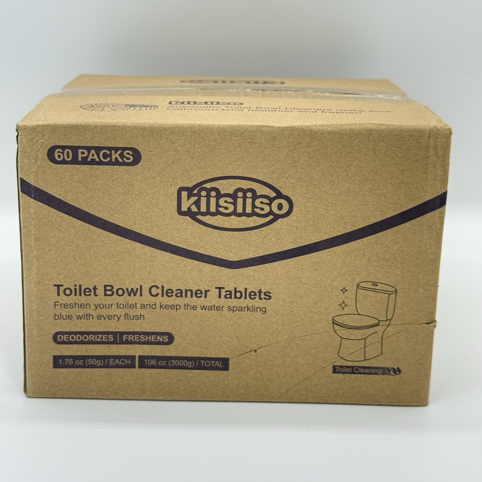 KIISIISO Ultra Clean Toilet Tablets White & Blue 60 PACK Toilet Bowl Cleaners