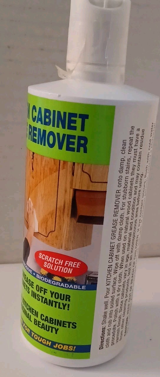 Kitchen Cabinet Grease Remover Non Toxic Non Corrosive 12 fl oz Scratch Free