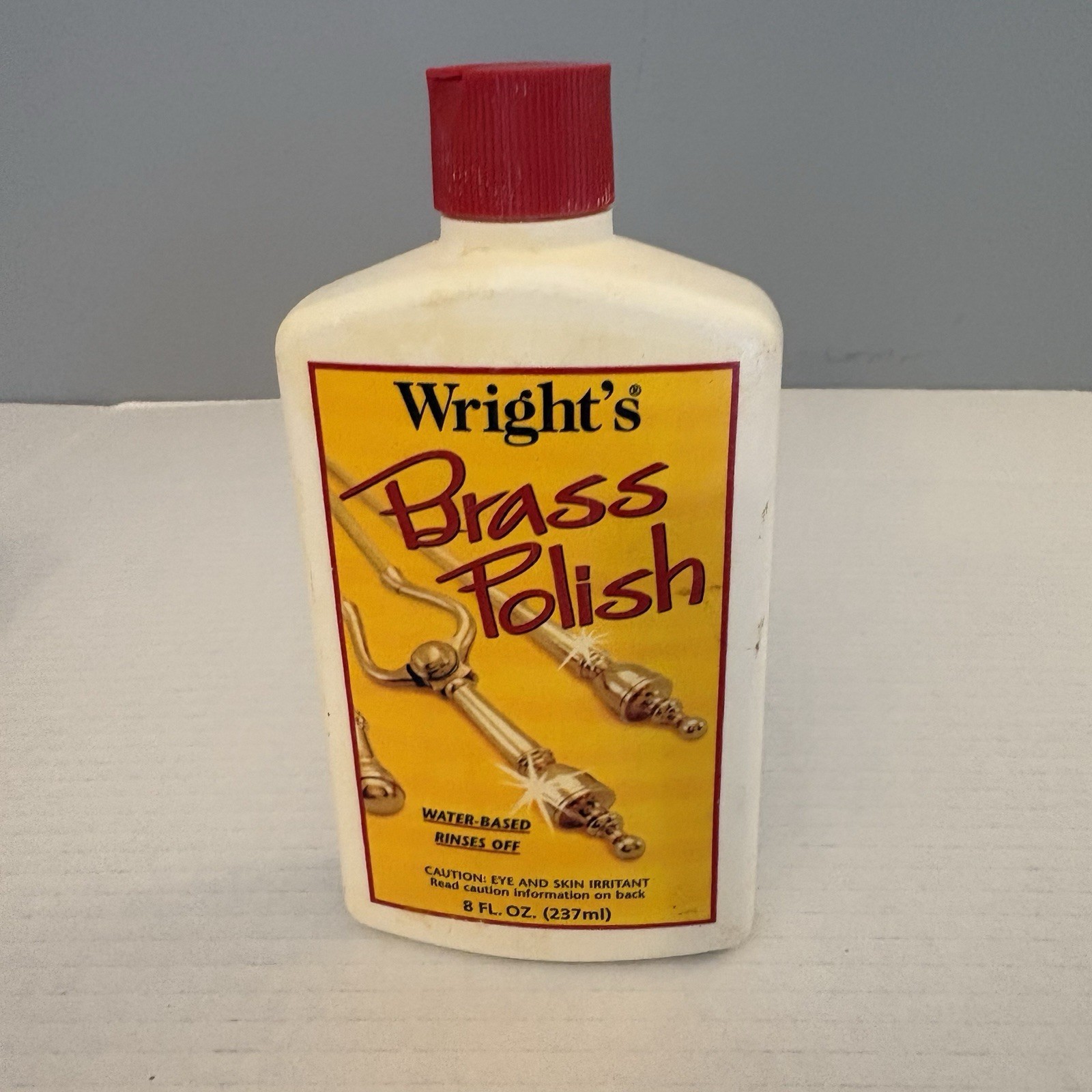 Wright’s Brass Polish 8oz Copper Chrome Bronze Water Based Cleaner 95% Full