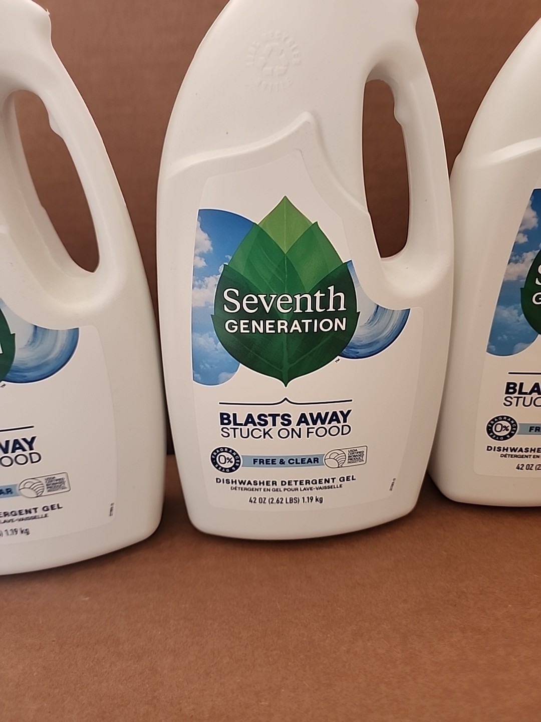 3 PACK Seventh Generation Free & Clear Dishwasher Detergent Gel 42 oz