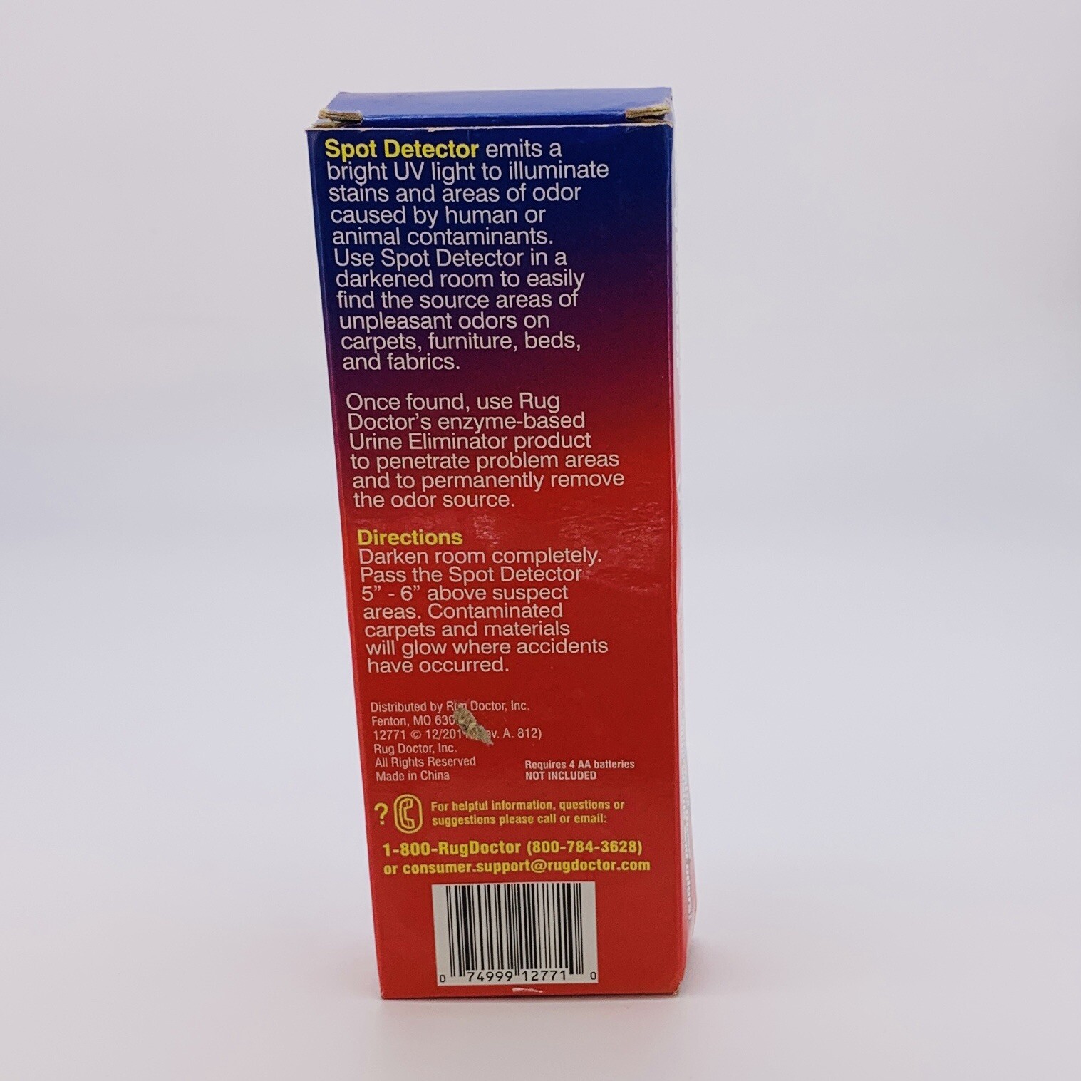 RugDoctor Spot Detector 2 in 1 Ultra-Violet Light Flash Light Find Stains Odors