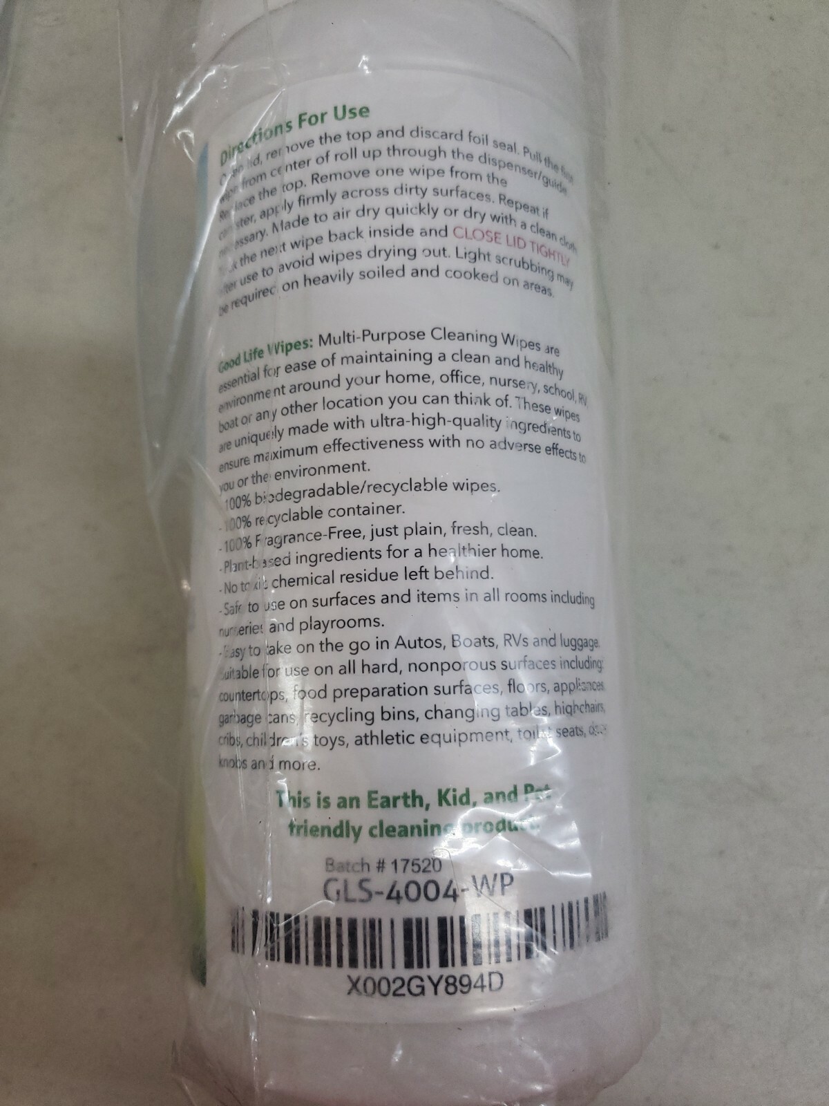 All Natural Surface Cleaning Wipes – 100% Made In the USA, Kitchen, Bathroom, –