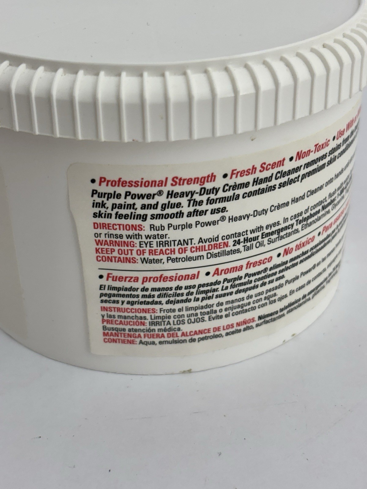 PURPLE POWER Heavy Duty Creme Hand Cleaner 14 oz Tub Power Out Grease and Oil