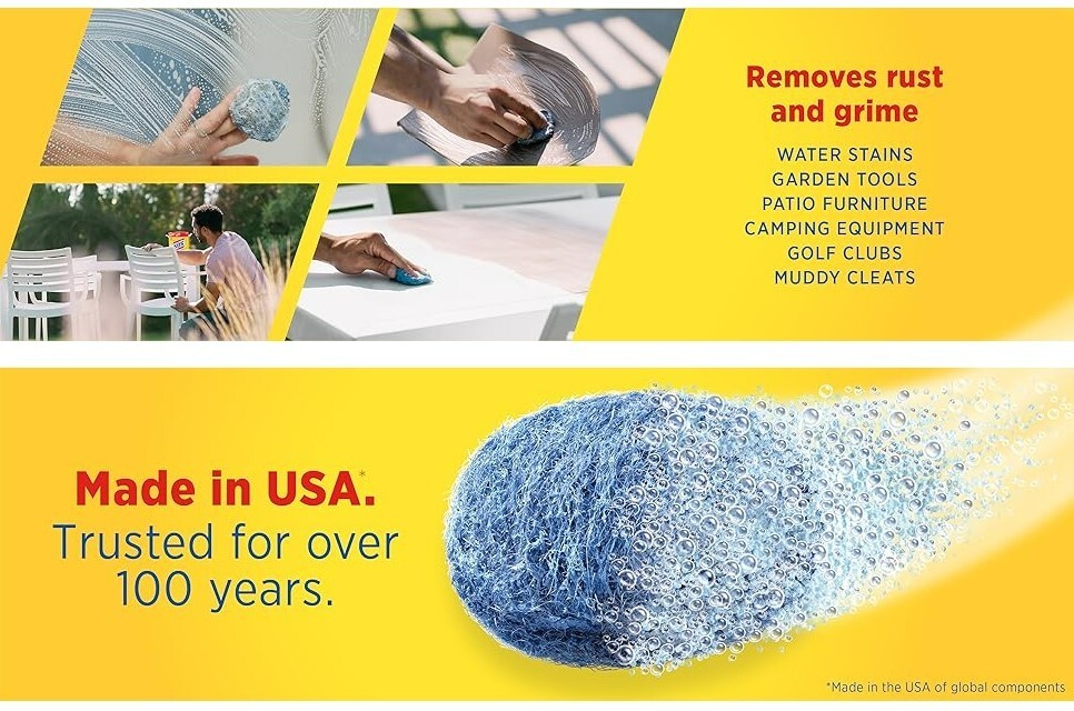Steel Wool Soap Pads 10 pc. Grease-fighting Reusable Soap into the pad Anti-rust