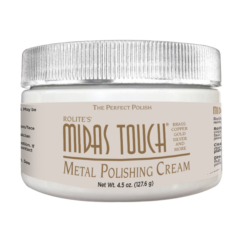 Rolite Midas Touch Metal Polishing Cream 4.5 Oz for Silver Gold Brass