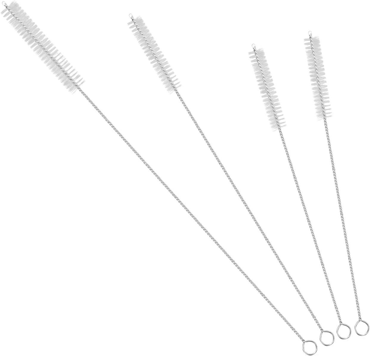 Dishwasher Safe Straw Brushes Set – 4 Durable Nylon & Steel Cleaners in 3 Sizes
