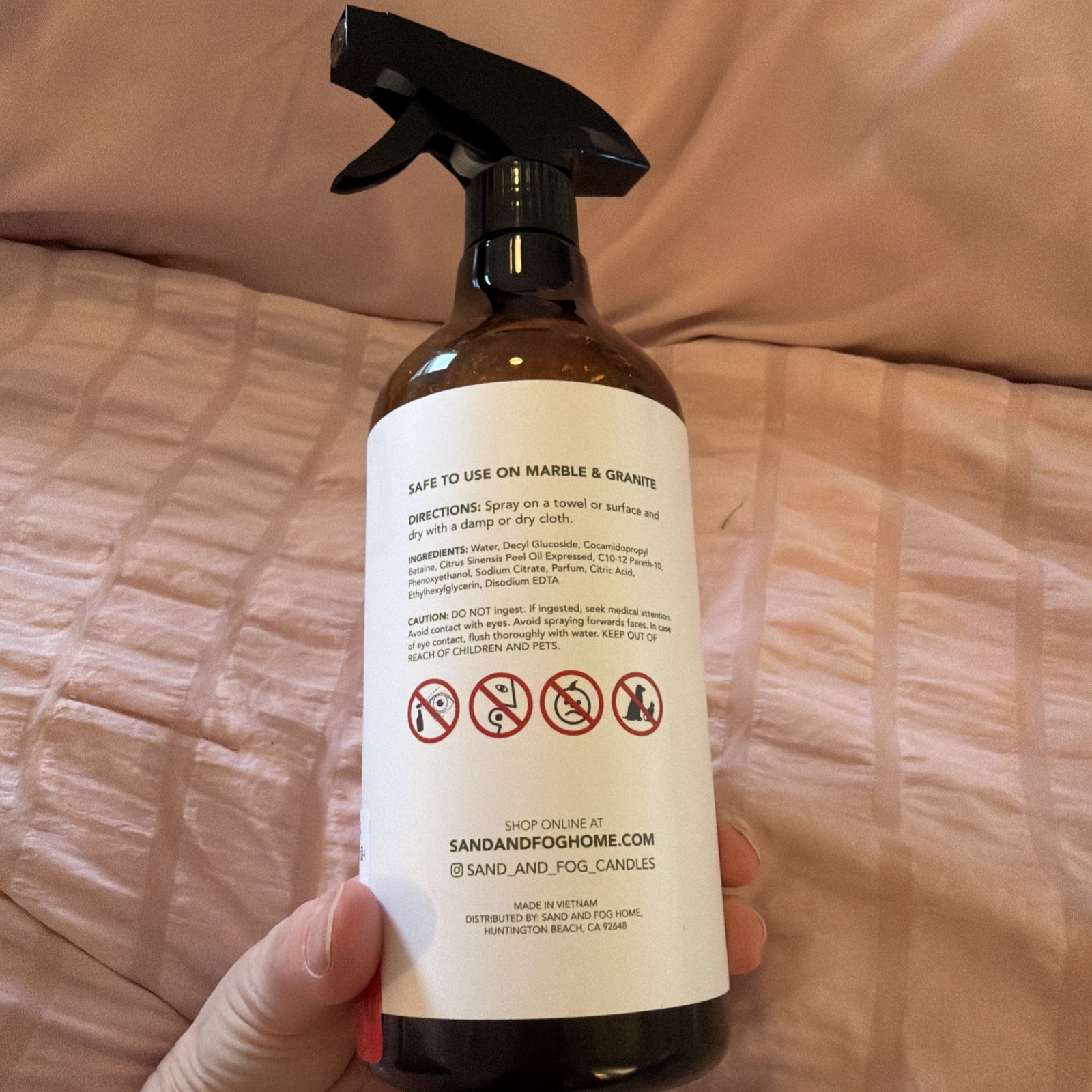 New! SAND + FOG Frazier Fir All-Purpose Spray Cleaner 25.4Fl Oz Essential Oil