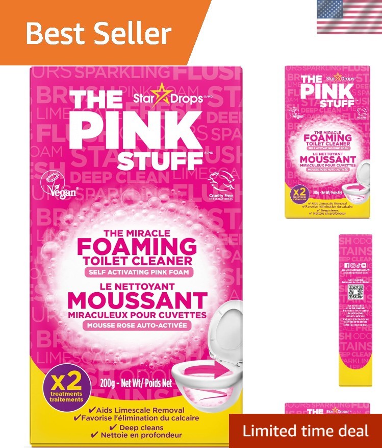 The Pink Stuff Miracle Foaming Toilet Cleaner – Deep Clean with Fresh Fragrance