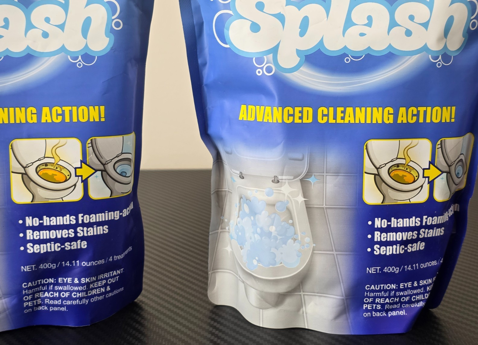 Splash Set of 2 Toilet Cleaner Self Activating Cleaning Powder 400g Exp: 05/2027