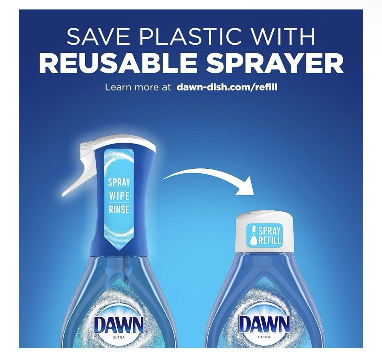 Dawn Platinum Powerwash Dish Spray, Dish Soap, Fresh Scent Bundle, 4 Spray…