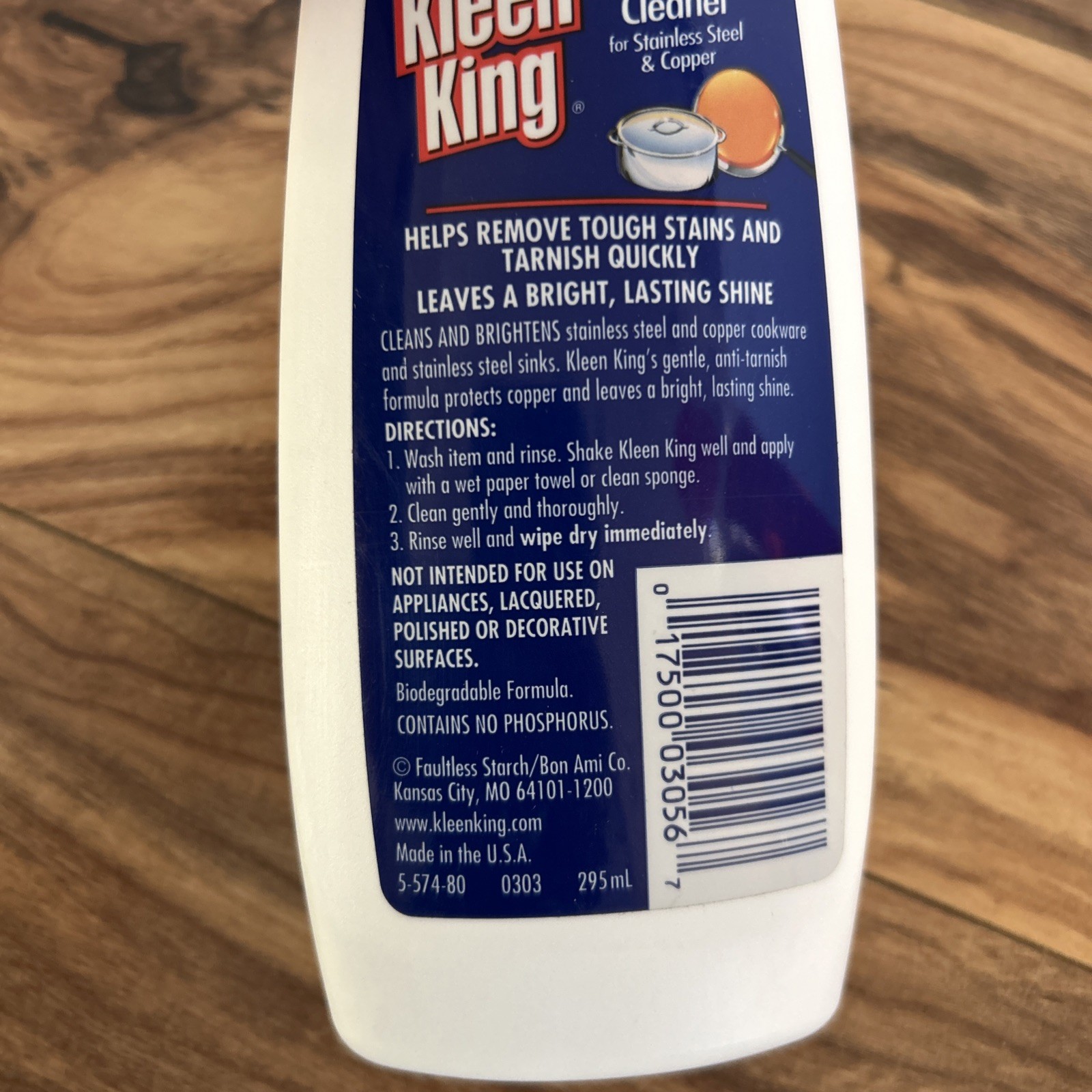 Kleen King cookware cleaner 14 oz stainless steel copper liquid ~60% Full