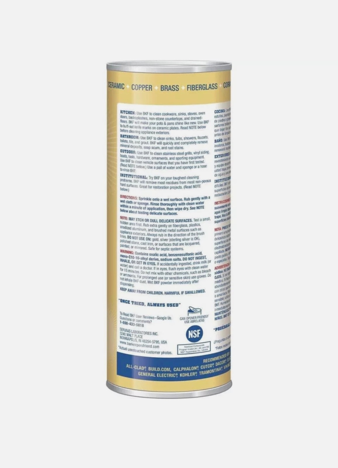 Bar Keepers Friend All-Purpose Cleaner and Polish 21 Oz. 4-Pack Free Shipping