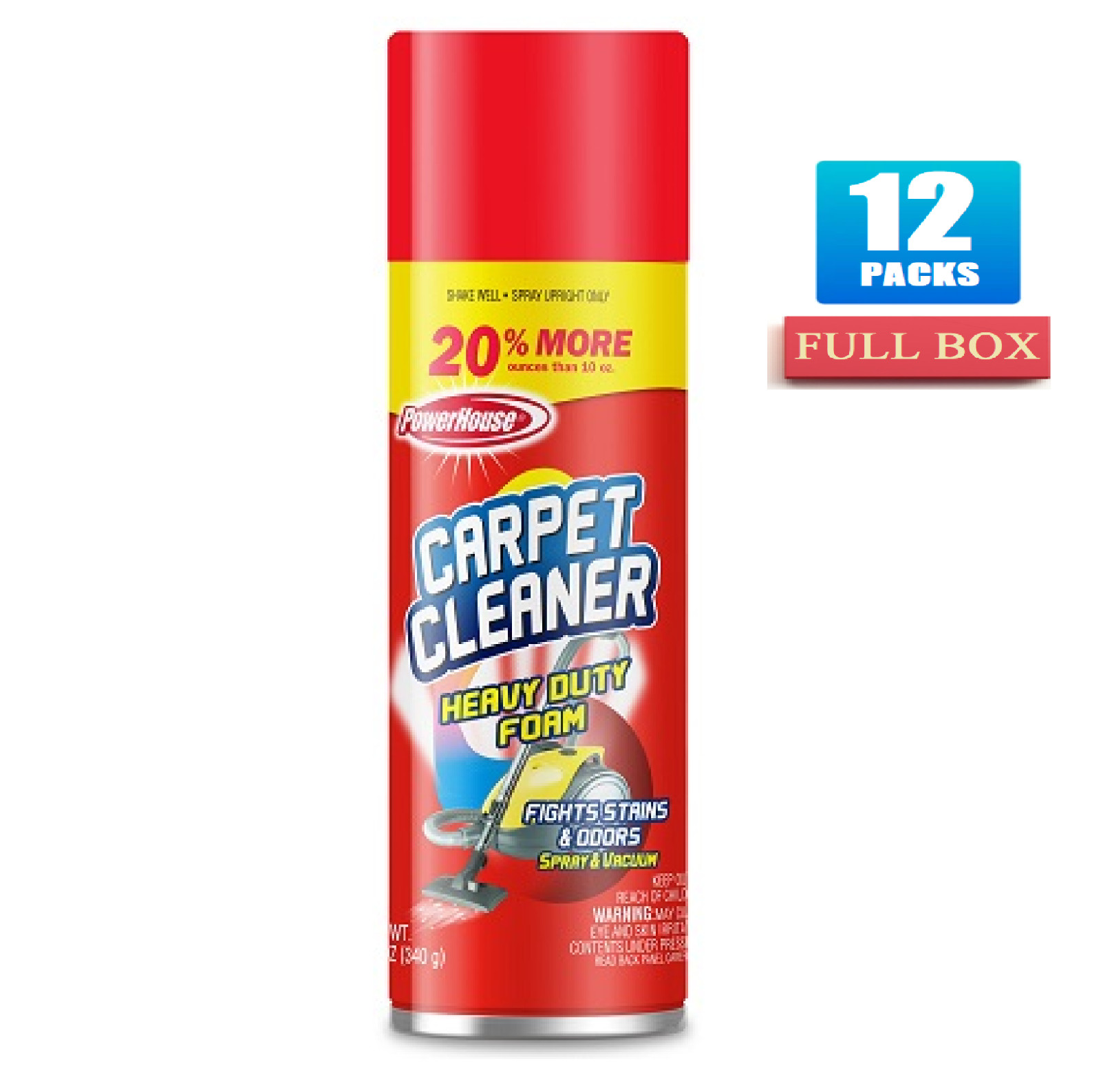 12x Packs PowerHouse Carpet Cleaner & Deodorizer – 12oz Each