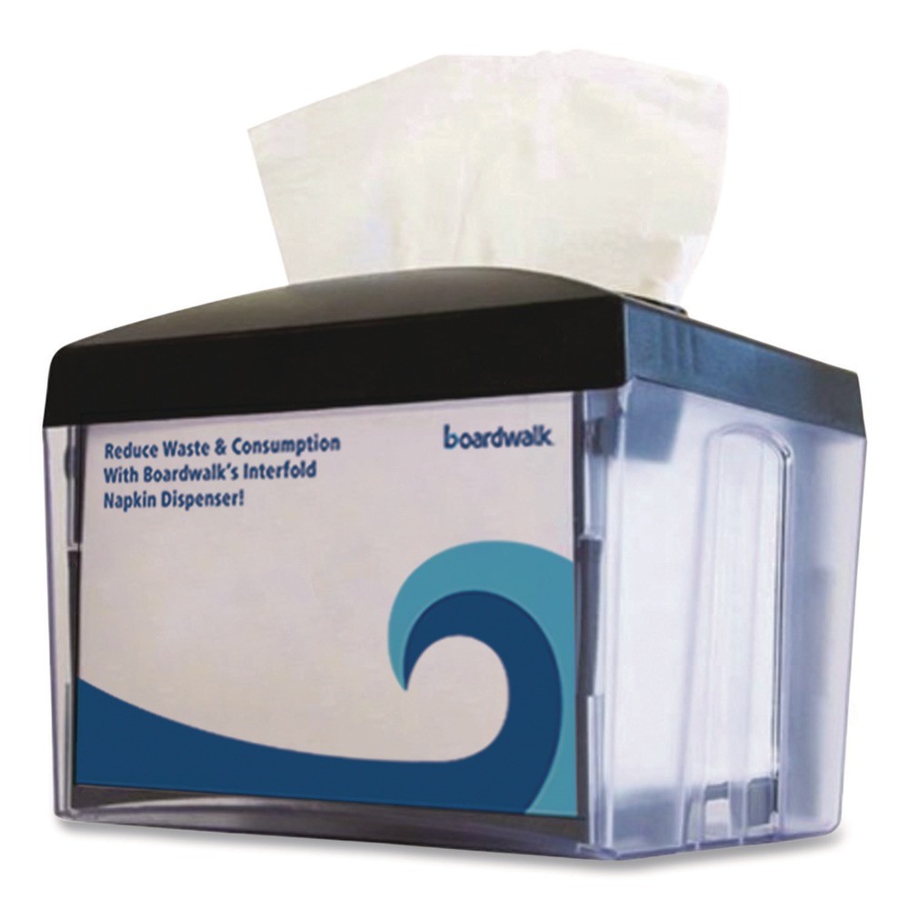 Boardwalk 1503 7.9″ x 5.6″ x 7.9″ Interfold Napkin Dispenser – Black New
