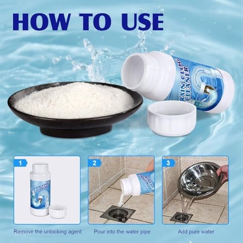 Powerful Sink Drain Cleaner – Upgraded Pipe Unclogging Tool for Kitchen, 2 Pack