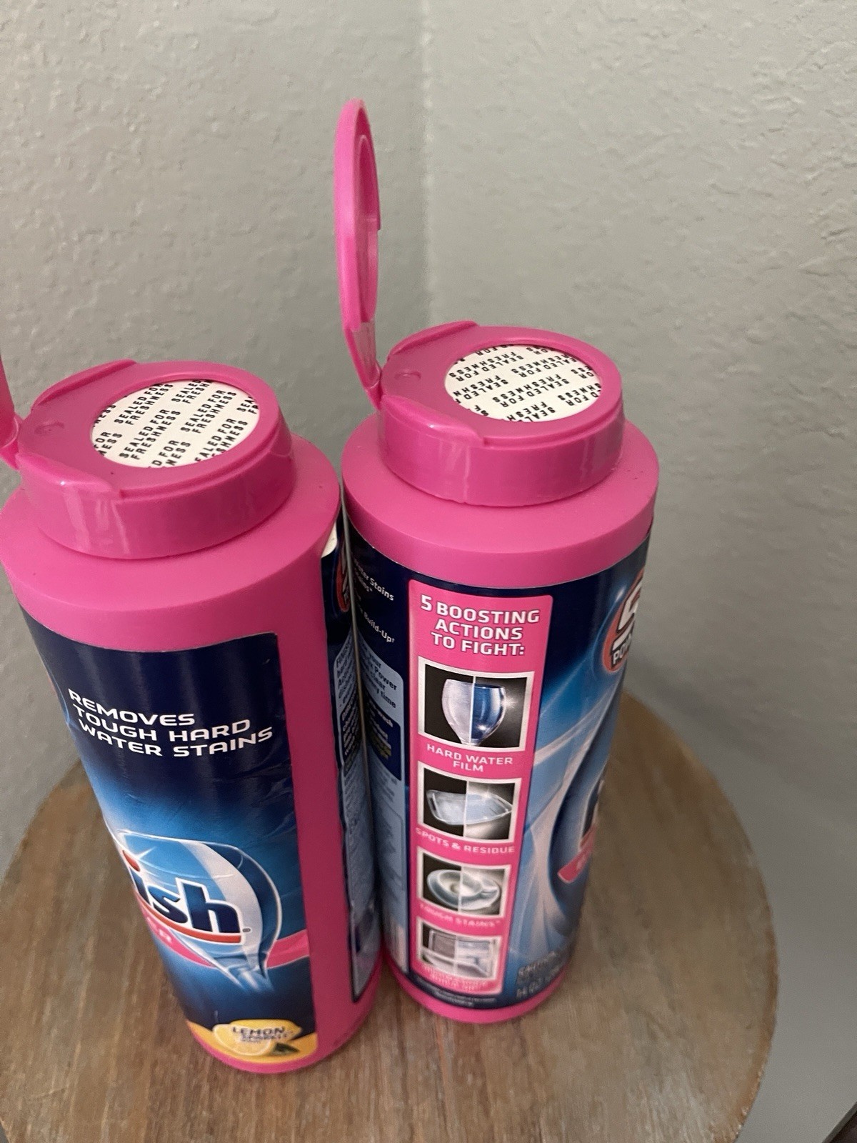 2 X Finish Booster Hard Water Powder Hard Water Lemon Sparkle Sealed 14 oz. Each