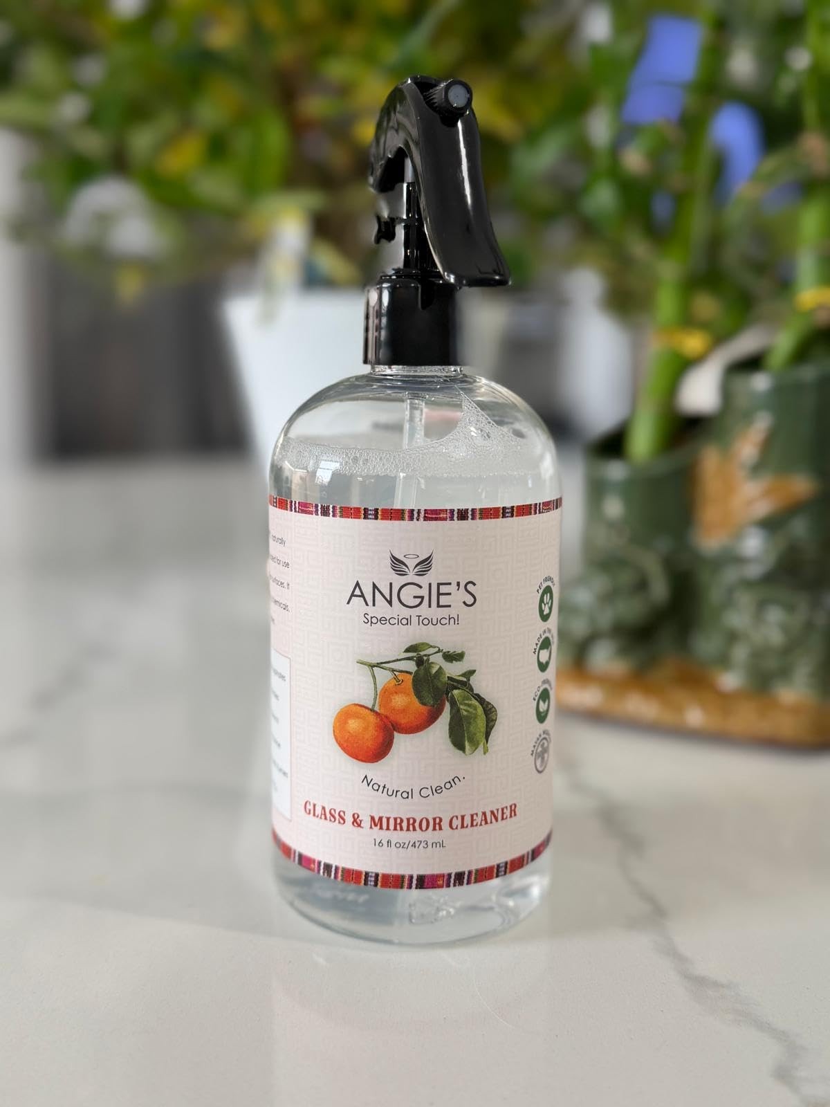 Natural Glass & Mirror Cleaner, 99% Naturally Derived, No Harsh Chemicals, 16…