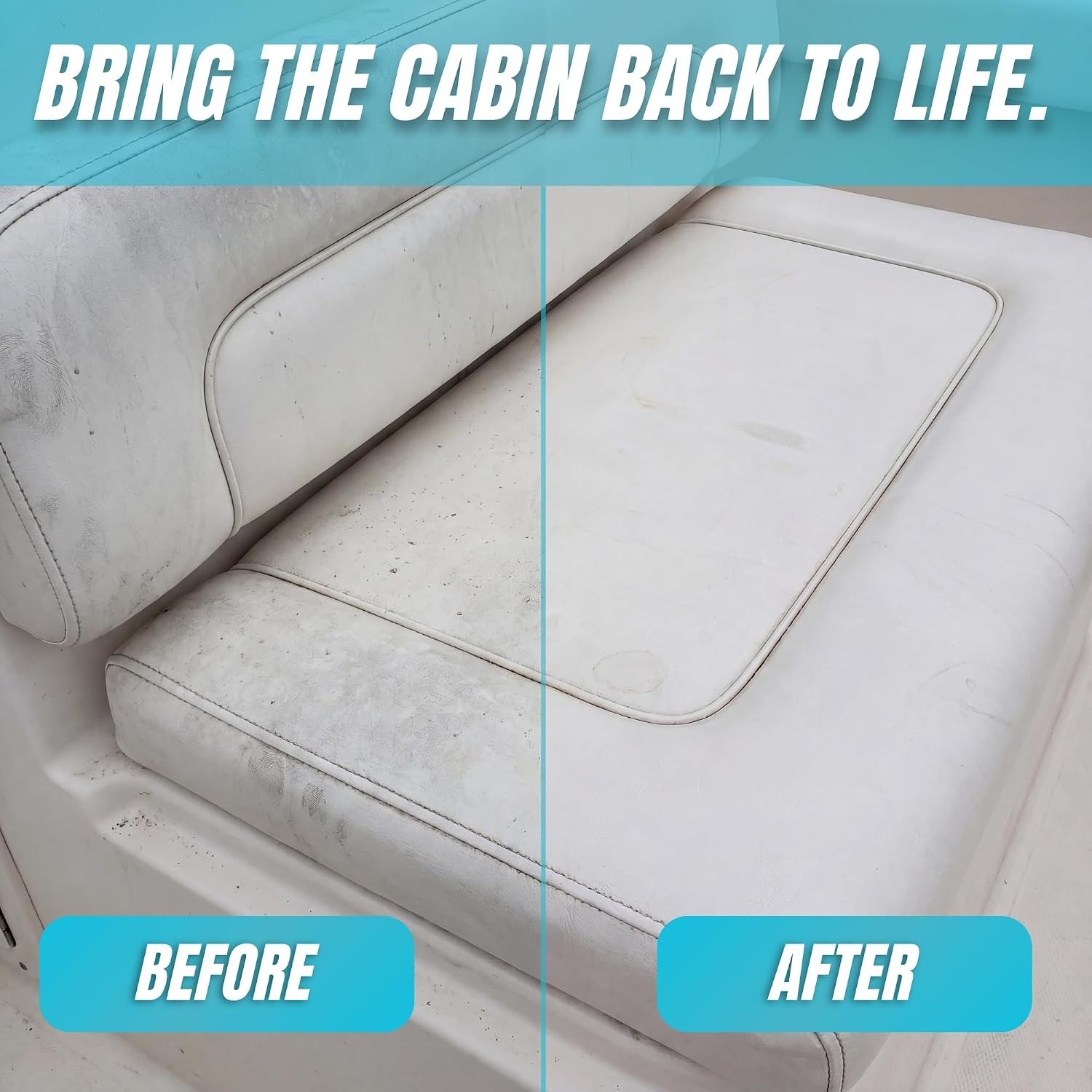 Cabin Revive+ Marine Vinyl Cleaner & Protectant – Boat Interior Cleaner for S…