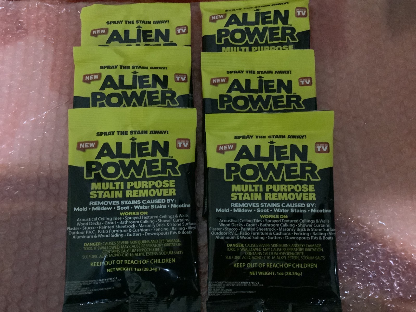 Alien Power Cleaner 6 Pack Refill Packets Only Refills Makes 144 Fl Oz !