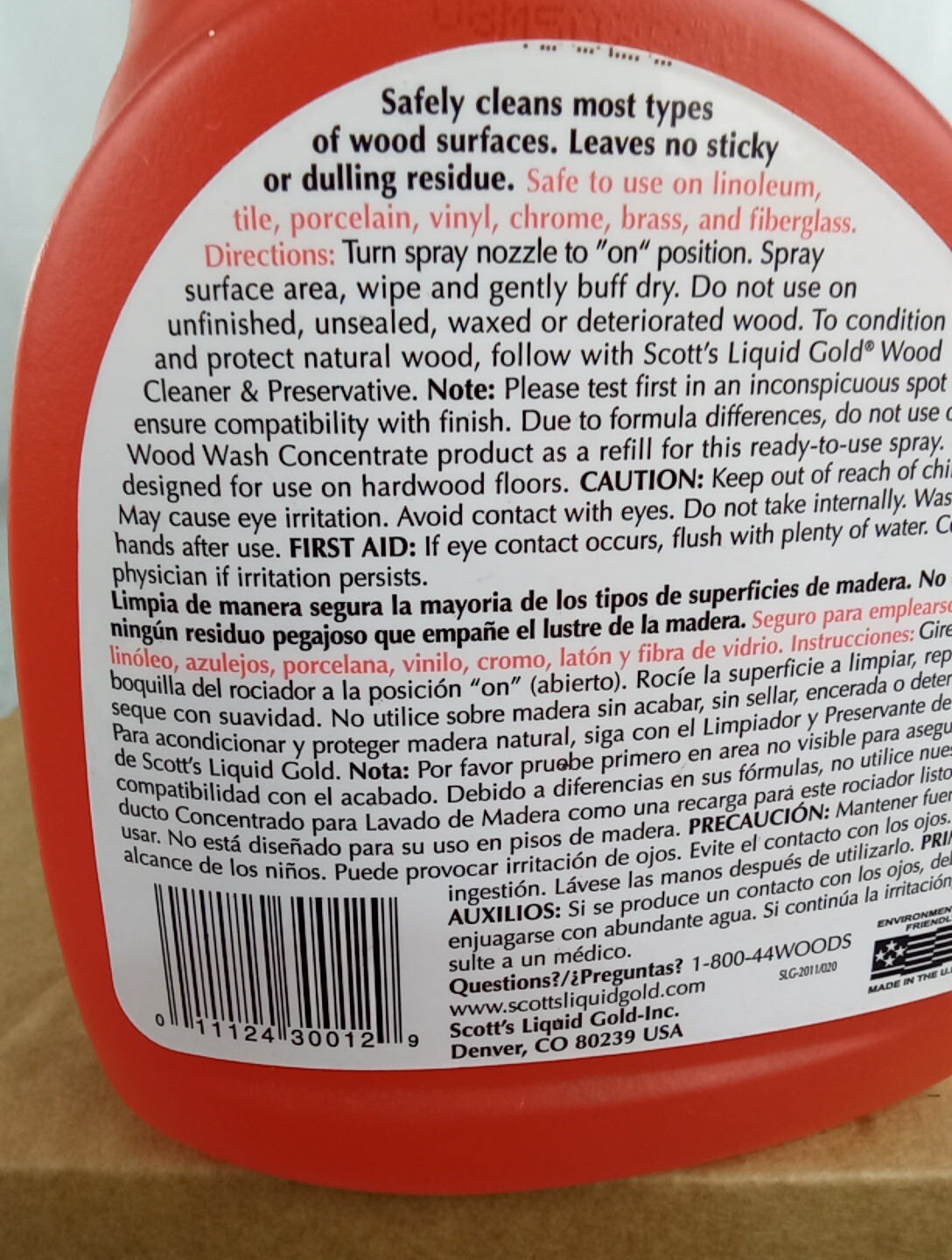 Faded Scott’s Liquid Gold Wood Wash Ready-To-Use Spray Bottle 24 Fl Oz Cleaner